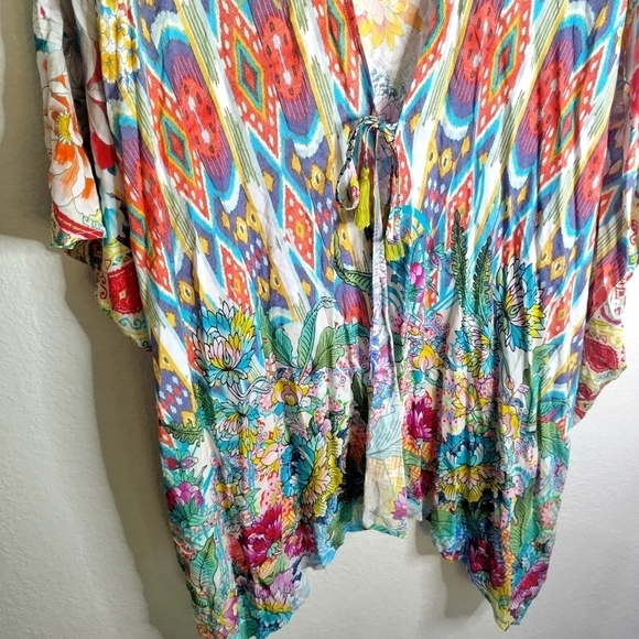 NWT Johnny Was Pearce Short Kimono Floral cover up sz L/Xl - Picture 4 of 7